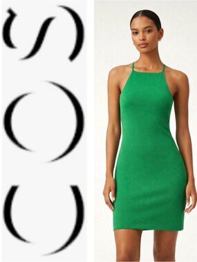 COS Green Halter Mini Dress